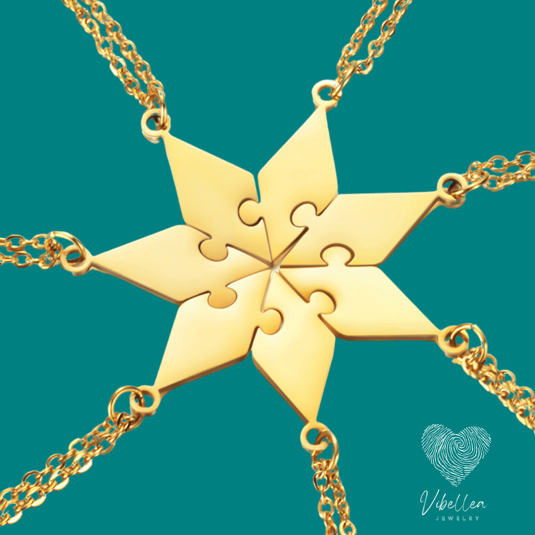 Personalized Gold Star Friendship & Family Necklace