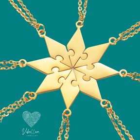 Personalized Gold Star Friendship & Family Necklace