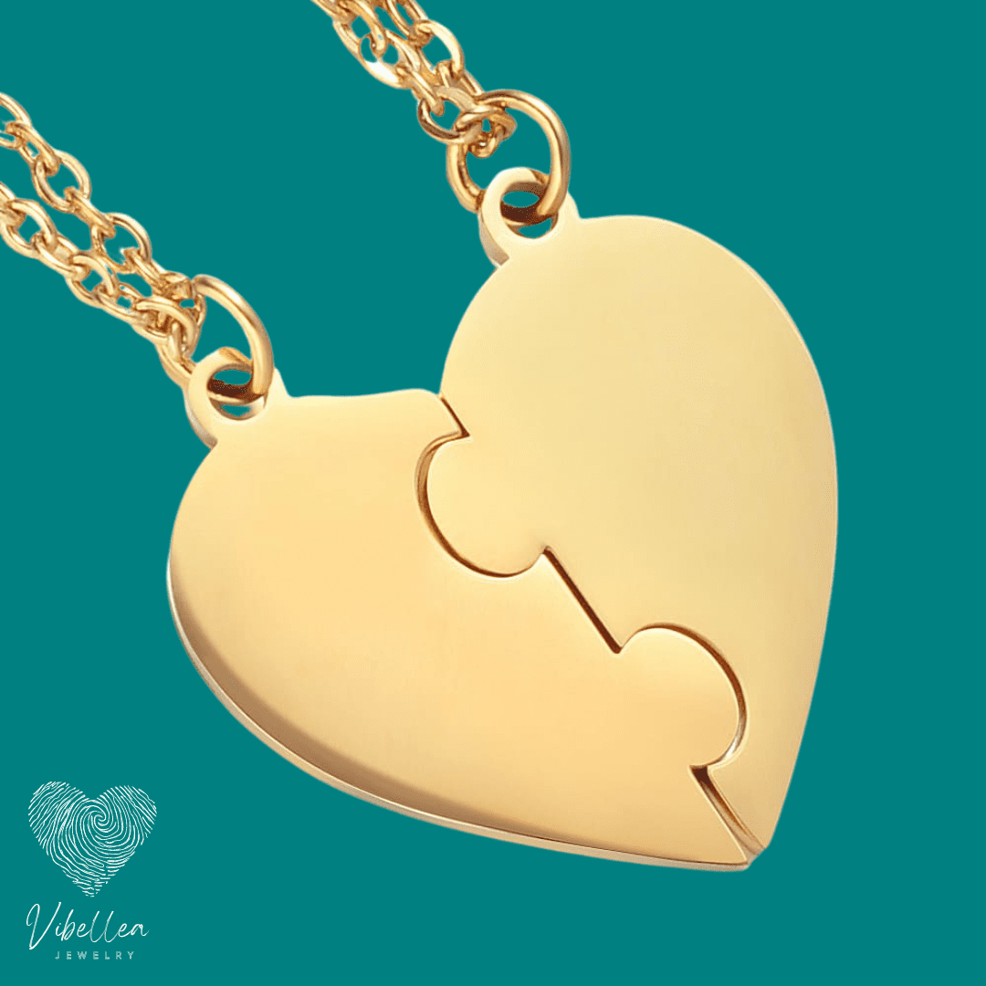 Personalized Gold Friends & Family Heart Necklace