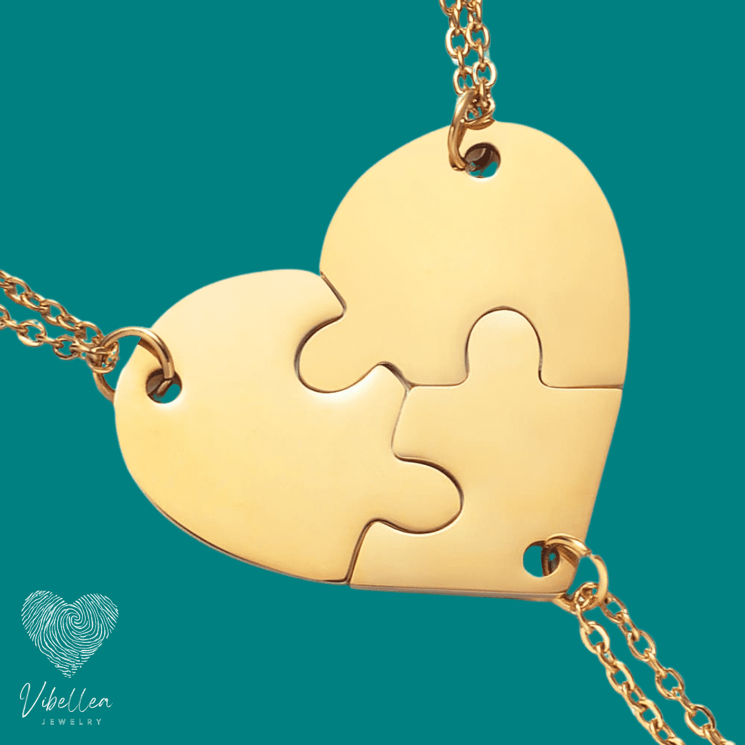 Personalized Gold Friends & Family Heart Necklace