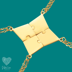 Personalized Gold Star Friendship & Family Necklace