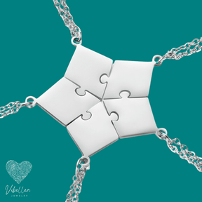 Personalized Star Puzzle Friendship & Family Necklace - Stainless Steel