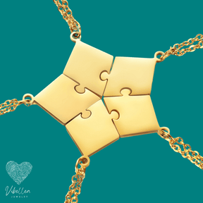 Personalized Gold Star Friendship & Family Necklace