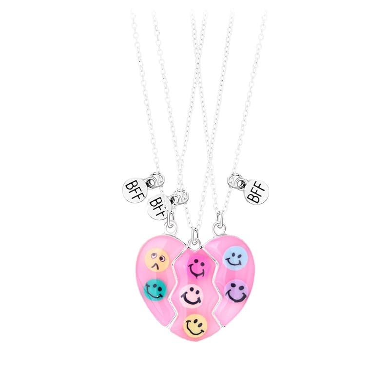 Triad Best Friend Magnetic Necklace Set - Smiley Version